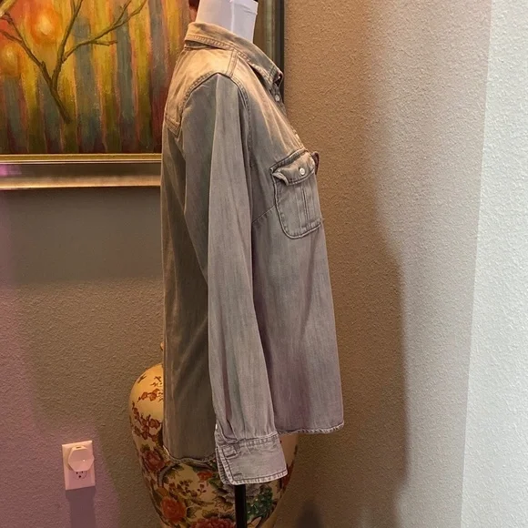Grey Denim Shirt/Jacket - Picture 3 of 7